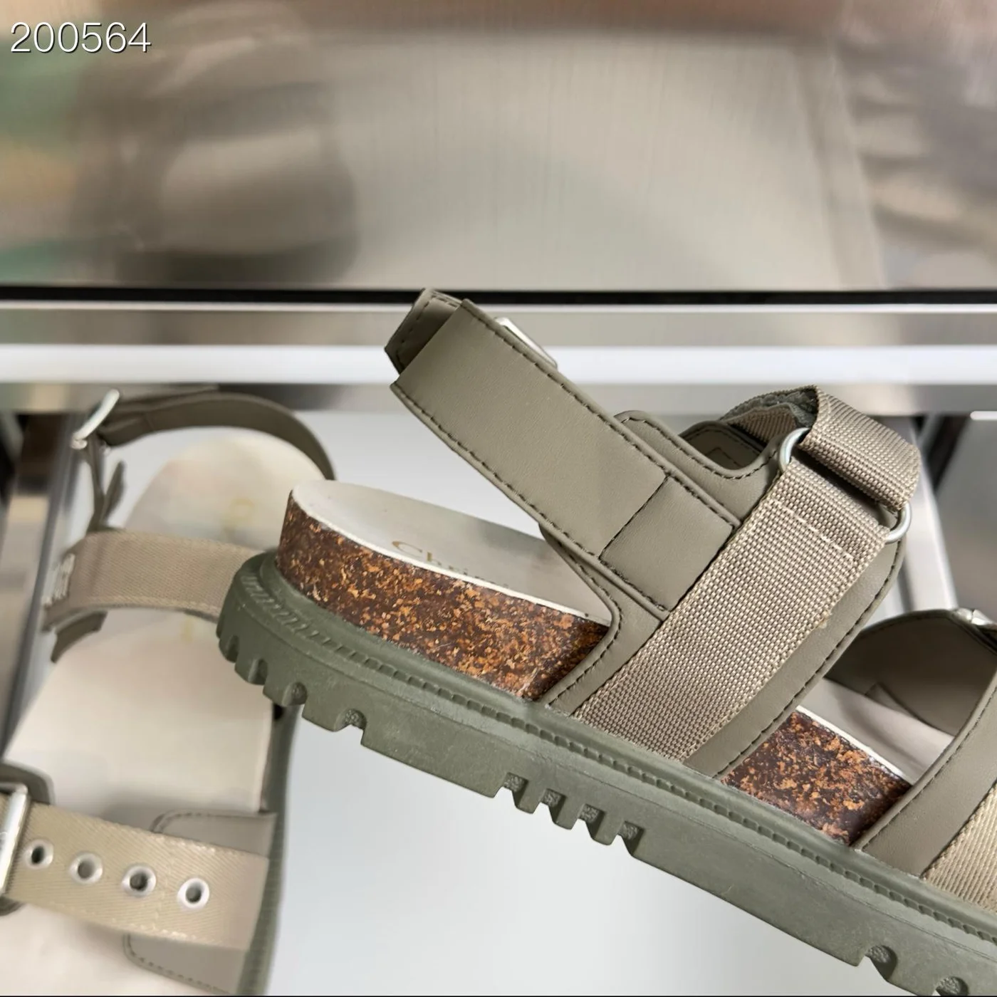 Dior Act Sandals — Gray-Beige product view 3