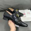 Valentino Women Black Fringe Loafers with Block Heel product view 6