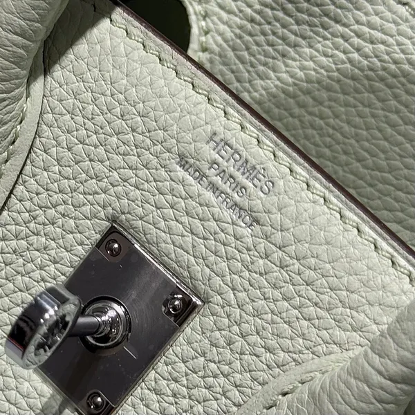 Hermès Birkin 25 In Light Mint Green Silver Hardware Bag product view 6