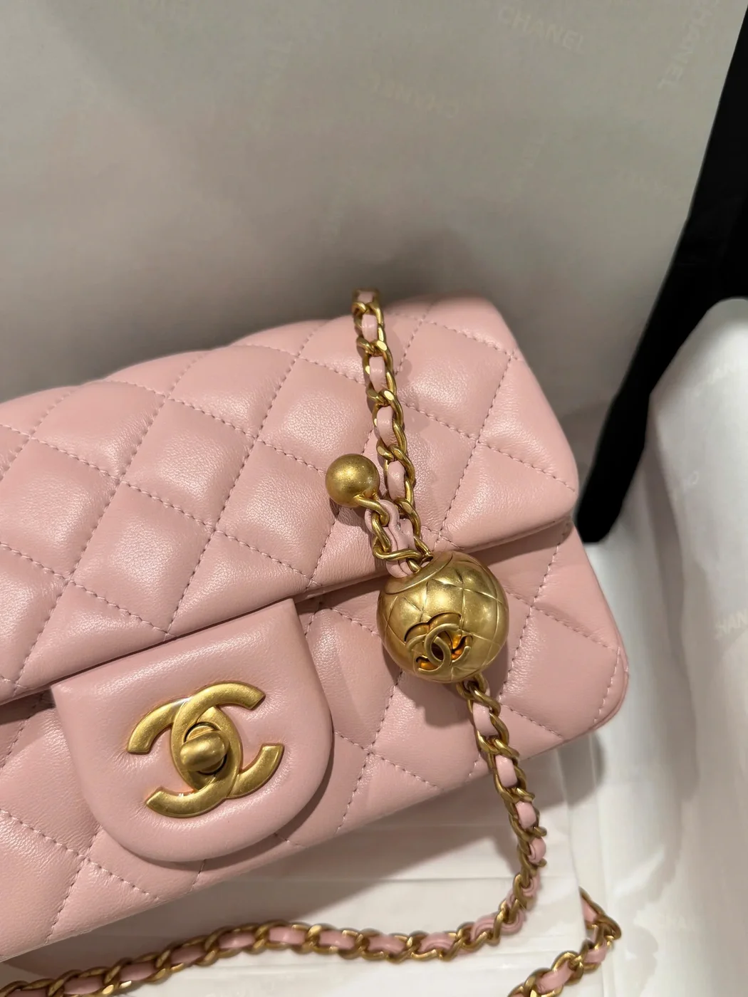Chanel Classic Flap Mini Light Pink Gold Hardware 20 cm Bag product view 5