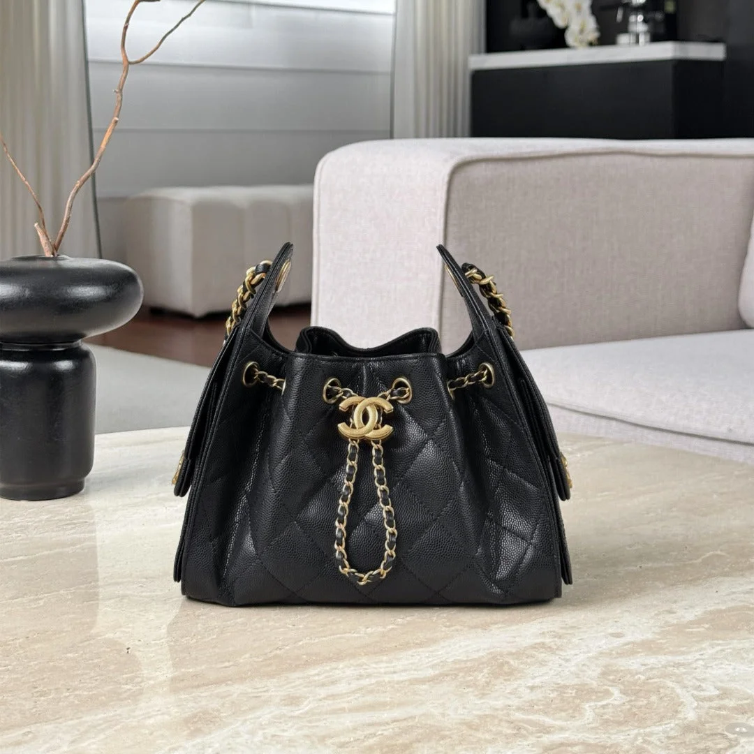 Chanel 25 Mini Black Gold hardware Bag product view 1