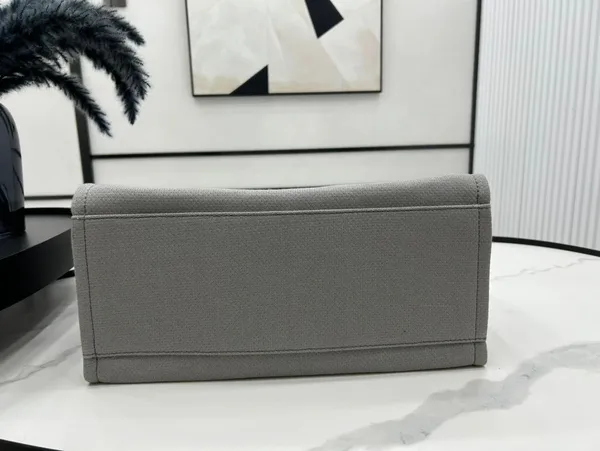 Chanel Cc Deauville Large 38 Tote Bag In Grey Canvas With White Logo product view 2