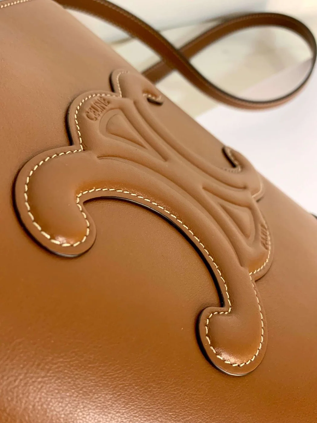 Celine Small Bucket Cuir Triomphe Brown Bucket Handbag 30x22x12cm product view 7