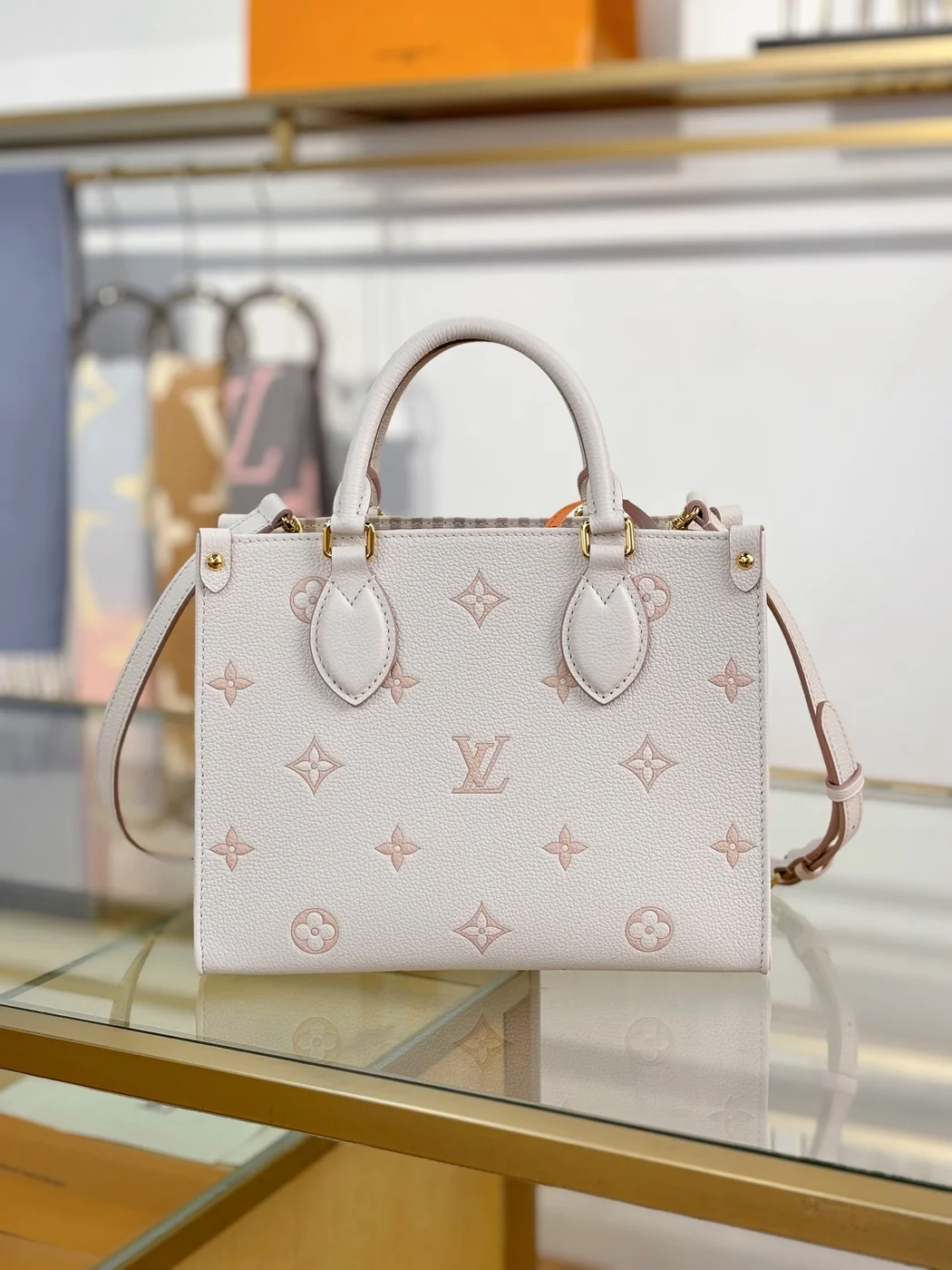 Louis Vuitton OnTheGo White Monogram Tote Bag product view 2