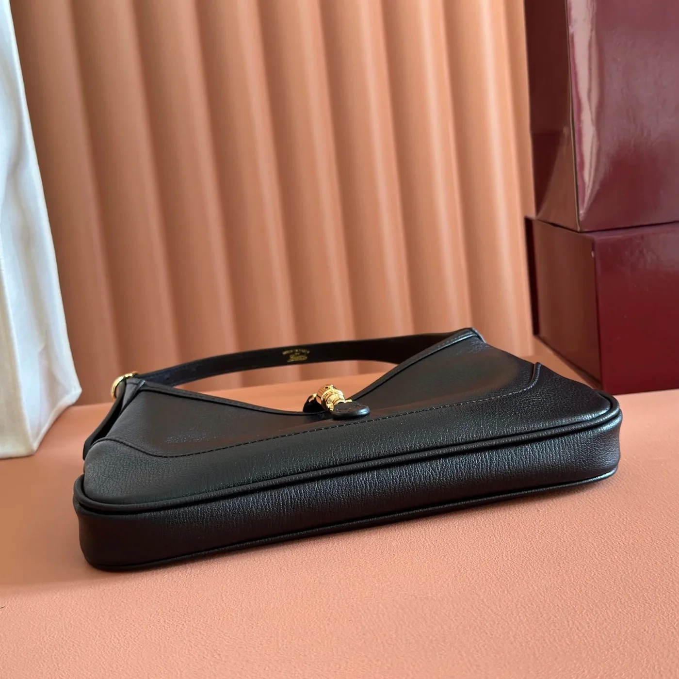 Gucci 26S Jackie Slim Shoulder Bag 27 In Black Calfskin product view 3