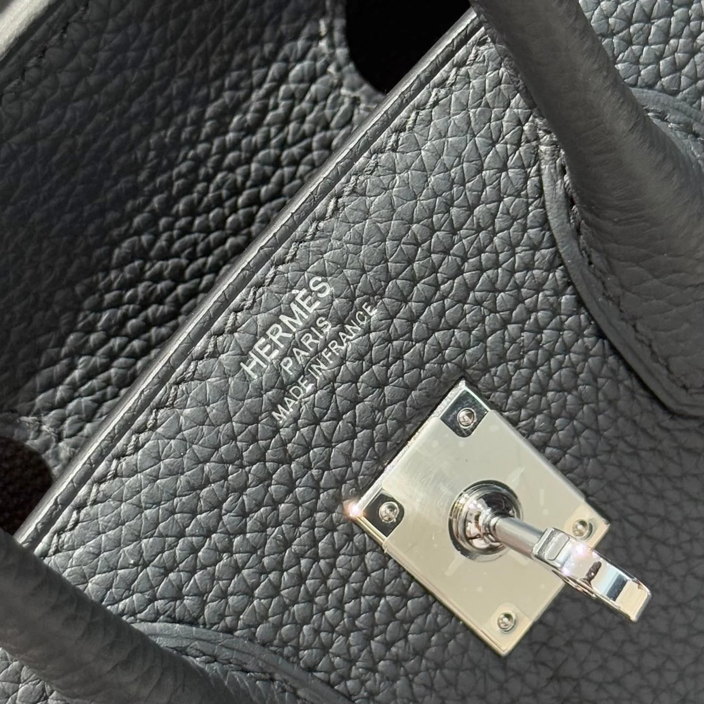Hermès Birkin 25 In Charcoal Gray Silver Hardware Bag product view 8