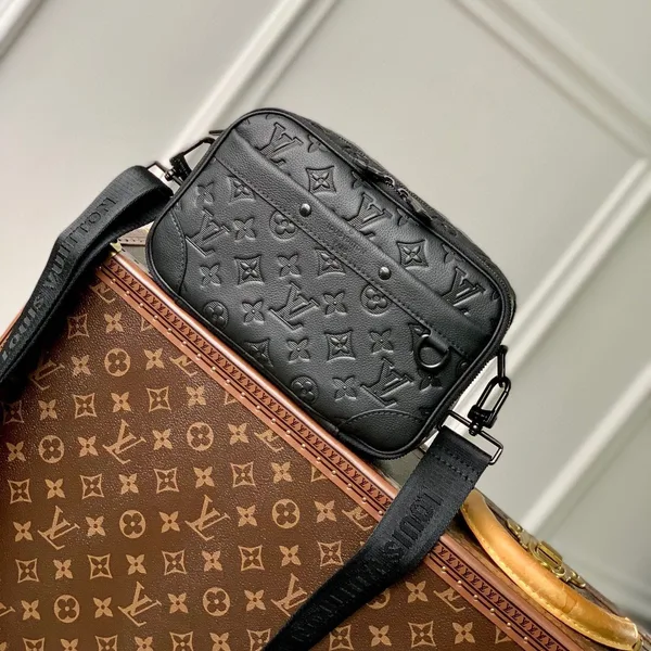Louis Vuitton Alpha Nano Bag 24 In Black Monogram Shadow Embossed Cowhide product photo