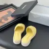 Chanel Women Yellow Quilted Leather Slides product view 6