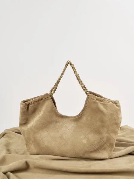 Chanel Suede Quilted Neo Cabas Shopping Tote product view 2
