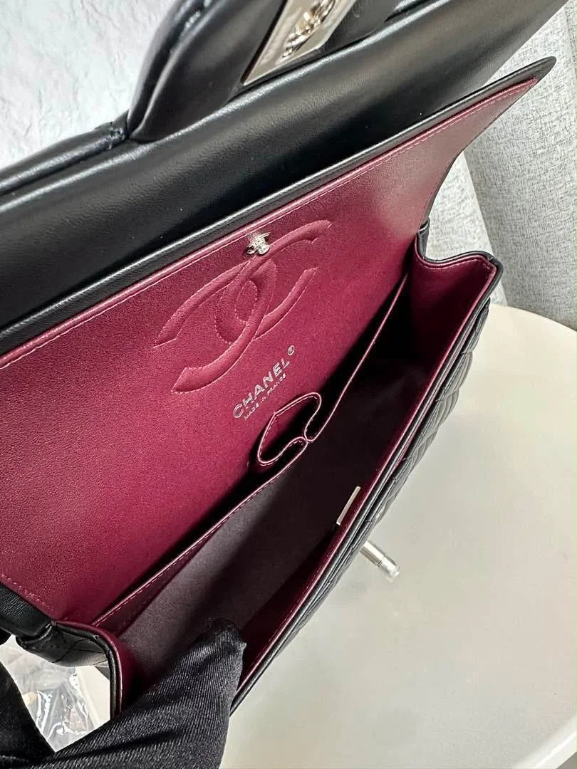 Chanel Classic Flap Medium Lambskin Silver Hardware Bag product view 3