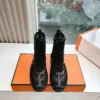 Hermès Women Black Mesh And Leather Boots product view 1