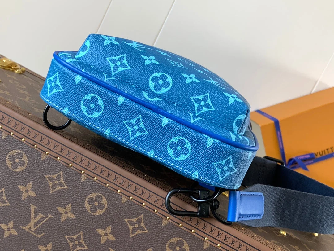 Louis Vuitton Avenue Slingbag 31 In Blue And Brown Taiga Leather Bag product view 9
