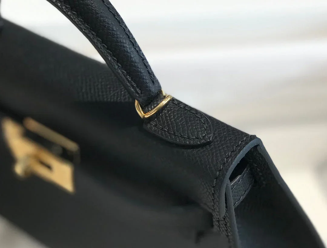 Hermès Mini 20 Black Gold Hardware Bag product view 7