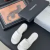 Chanel Women White Quilted Leather Slides — Tonal CC Detail product view 5