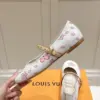 Louis Vuitton Women White Leather Pink Floral Mary Janes product view 6