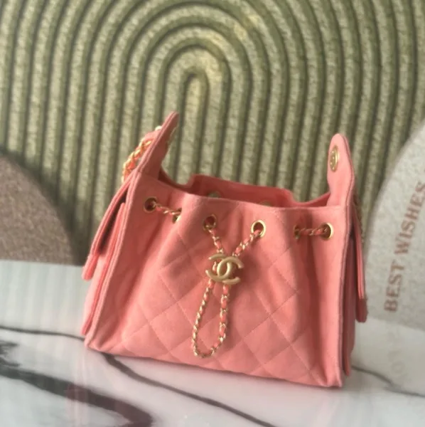 Chanel 25 Mini Pink Suede Bag product photo