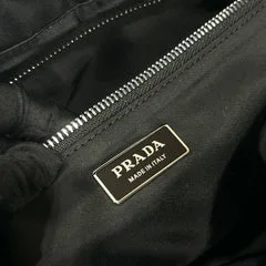 Prada Triangle Pattern Tote Bag 33 In Black Quilted Re-Nylon product view 3