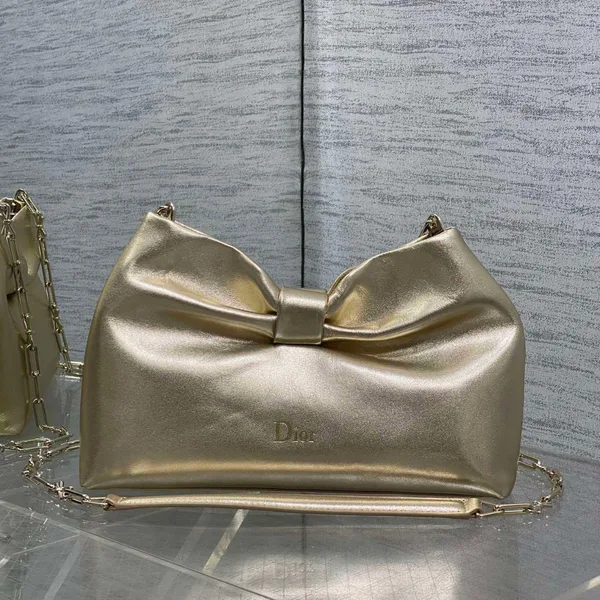 Dior Bow Bag Gold Lambskin product photo