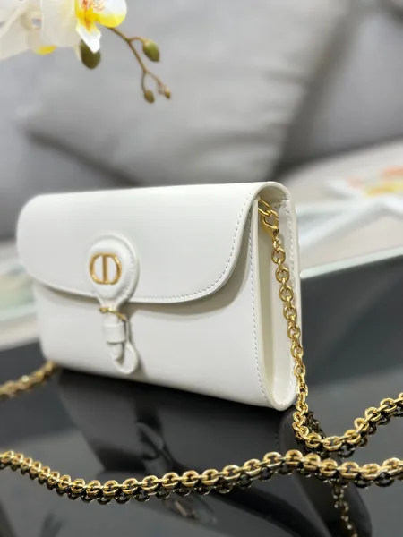 Dior Bobby Women’s Crossbody Bag White Smooth Leather 21.5x12x4cm product view 3
