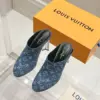 Louis Vuitton Women Blue Denim Mules product view 1