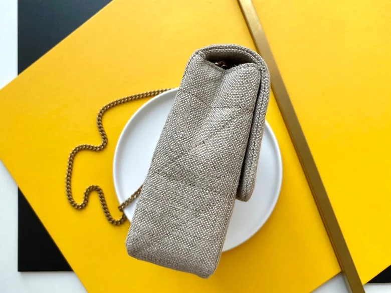 Saint Laurent Beige Suede Y Quilted Monogram Bag product view 8