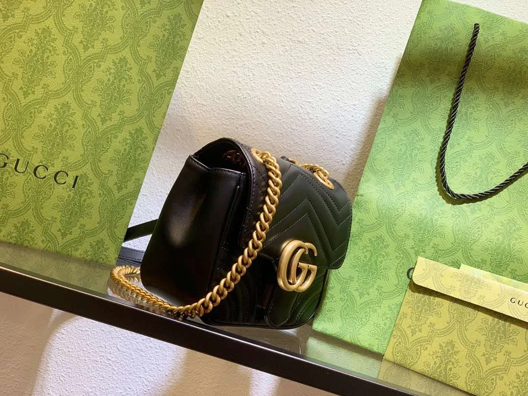 Gucci Marmont Women’s Handbag Black 20 cm product view 7