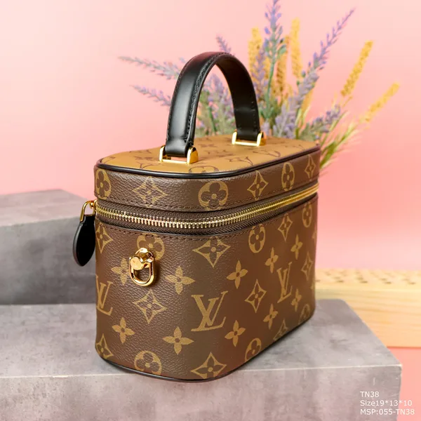 Louis Vuitton Clutch Box Bag Brown 19x13x10cm product view 2