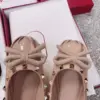 Valentino Women Nude Patent Leather Studded Flats product view 4