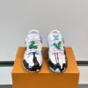 Louis Vuitton Men White Pink Blue Leather Sneakers product view 2