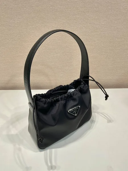 Prada Small Drawstring Bag 23 In Black Re-Nylon product view 2