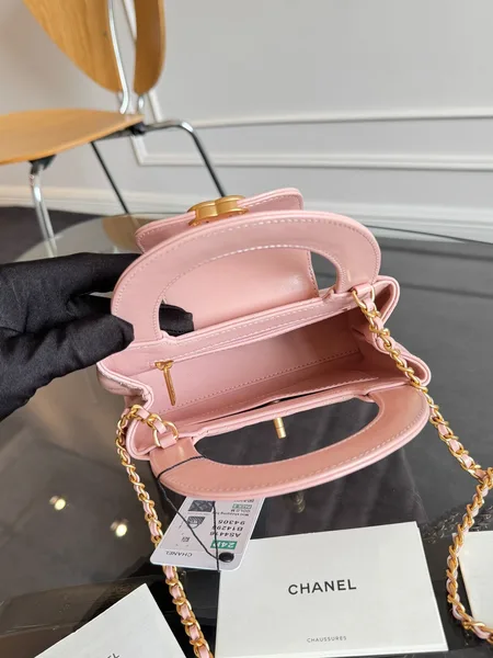 Chanel Kelly Bag 19 In Light Pink Calfskin Gold Hardware product view 8