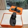 Hermès Women Black Leather Toe Loop Mules product view 4