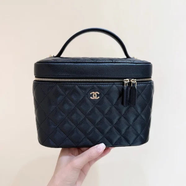 Chanel Quilted Caviar Leather Vanity Case Bag product photo