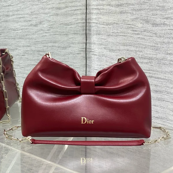 Dior Bow Bag Small Burgundy product photo