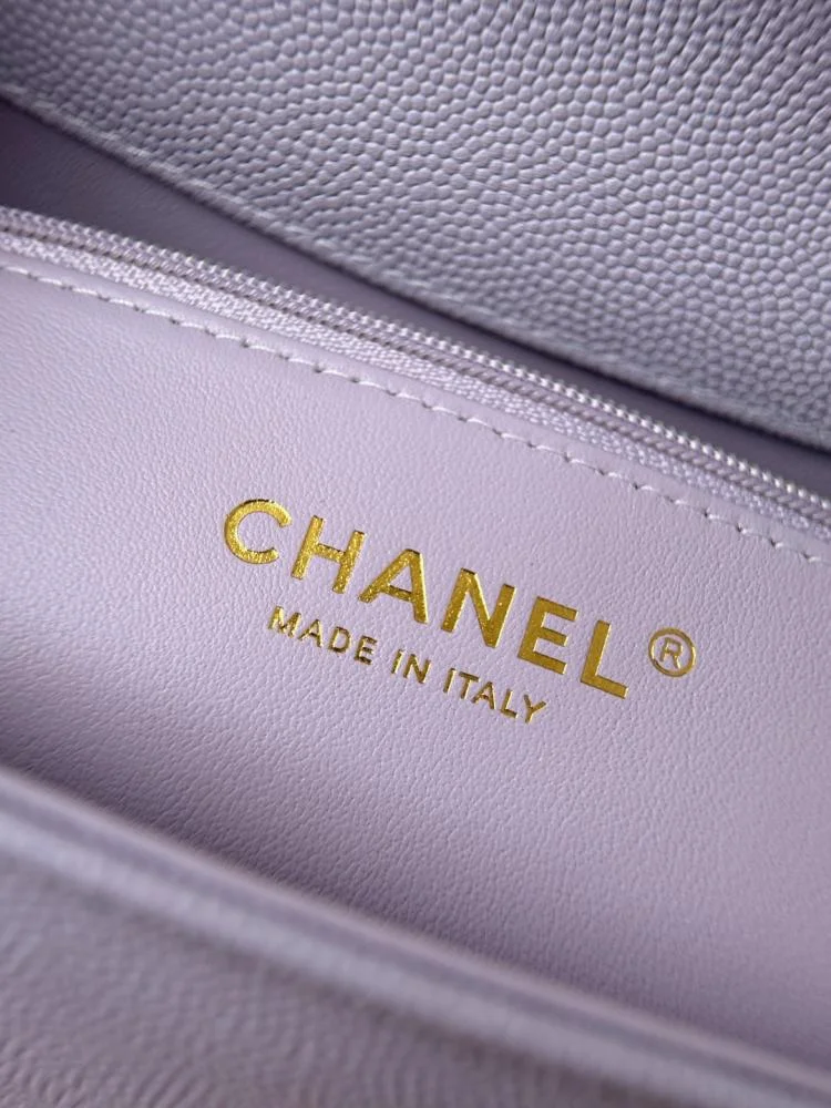 Chanel Small Preppy Coco Flap Bag in Purple product view 7