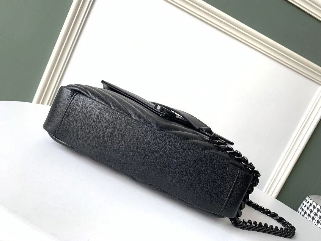 Saint Laurent College Medium Quilted Leather Bag product view 7