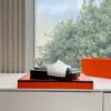 Hermès Women White Leather Wooden Sole Sandals product view 2