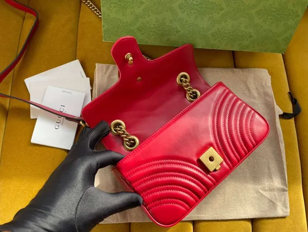 Gucci Marmont Women’s Handbag Red 22 cm product view 6