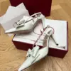 Valentino Women White Leather Bow Accent Pumps product view 4