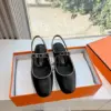 Hermès Women Black Leather Slingback Mules product view 1