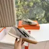 Hermès Women White Suede And Mesh Sneakers product view 5