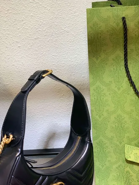 Gucci GG Marmont Half Moon Handbag Black 24 cm product view 4