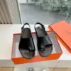 Hermès Women Black Leather Slingback Sandals product view 1