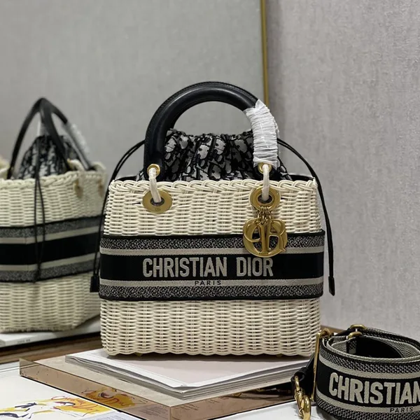 Dior Lady Wicker Bag — Black Trim product photo