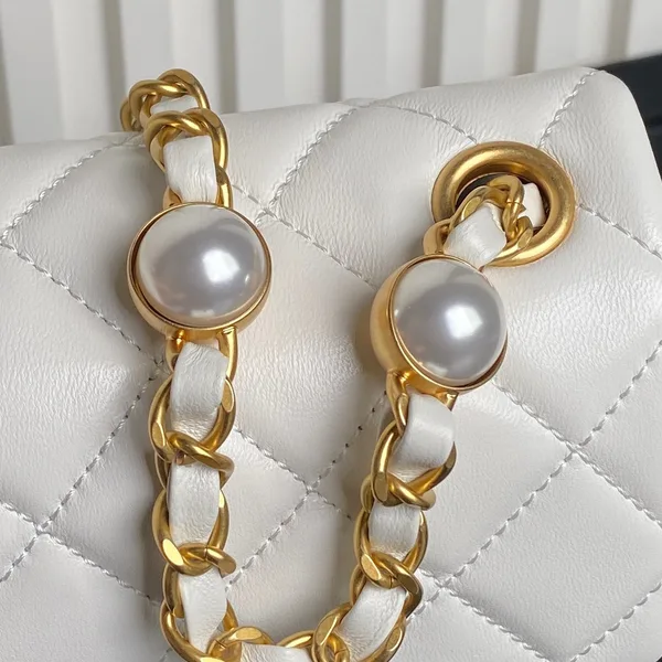 Chanel Mini Flap Bag Top Handle Pearl Chain product view 5