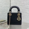 Dior Mini Lady Dior bag in Black Ostrich leather product view 1