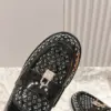 Louis Vuitton Women Black Patent Leather Loafers — Tonal Patterned Upper product view 5