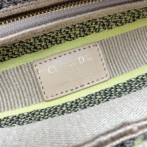 Dior Medium Dioriviera Lady D-Lite Bag — Black and Yellow Pattern product view 4