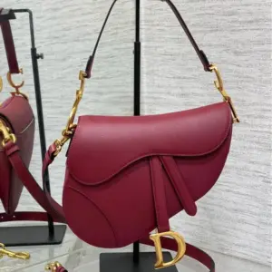 Dior Saddle Bag Red Gold Hardware product photo