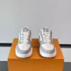 Louis Vuitton Men White Gray Leather Sneakers product view 2